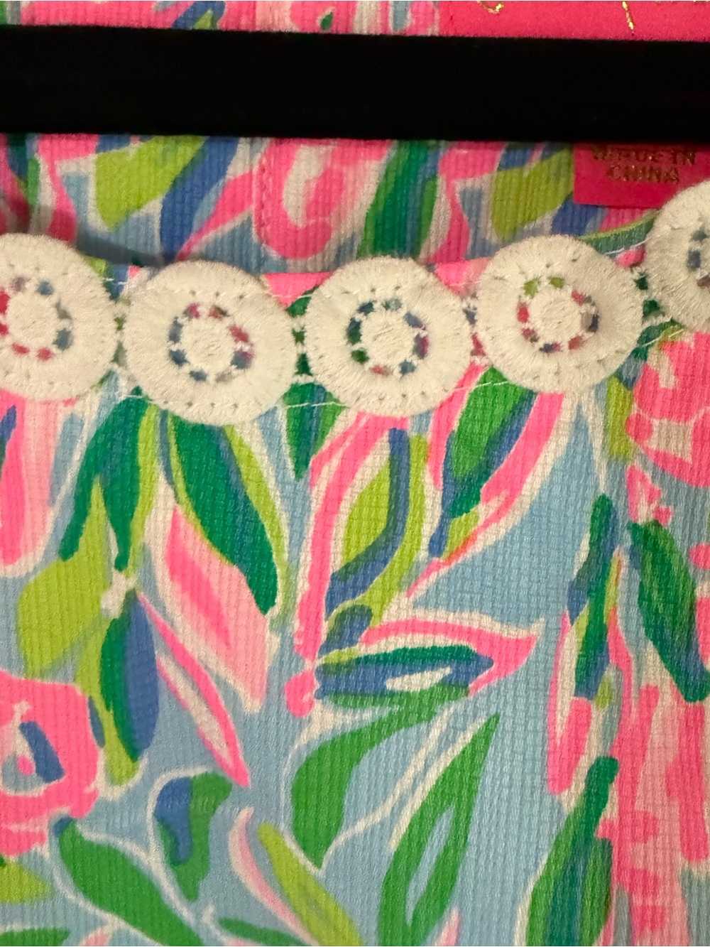 Lilly Pulitzer Pink & Green Floral Sleeveless Shift Dress 16 - Picture 4 of 5